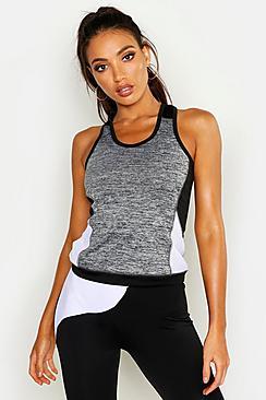 Boohoo Fit Contrast Panel Running Vest