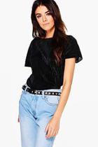 Boohoo Natalie Pleated T-shirt