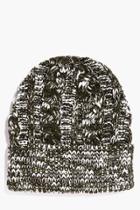 Boohoo Twist Yarn Beanie Khaki