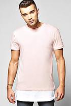Boohoo Faux Layer T Shirt With Mock Hem