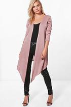 Boohoo Becca Soft Knit Midi Waterfall Cardigan