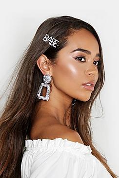 Boohoo Babe Diamante Hair Slide