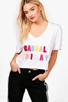 Boohoo Nadia Casual Friday Boxy Crop