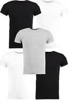 Boohoo 5 Pack Muscle Fit T Shirt