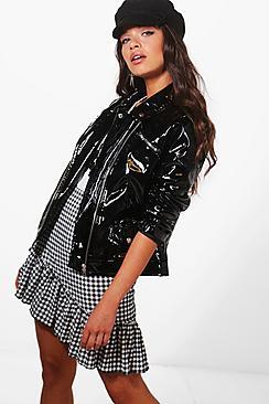 Boohoo Emily Patent Biker Jacket