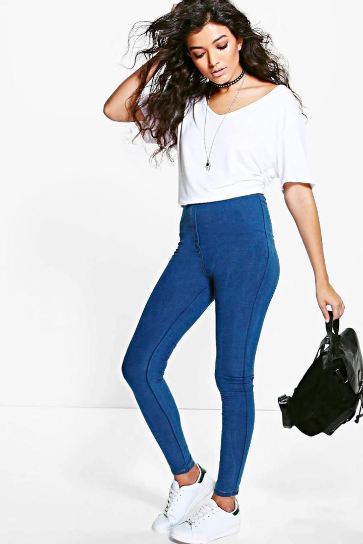 Boohoo Iona Premium Supersoft Basic Jeggings Indigo