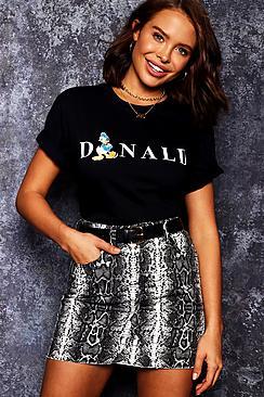Boohoo Disney Donald Initial Tee