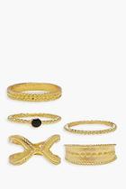 Boohoo Ball & Twist Chain Ring Pack