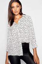 Boohoo Tall Dalmatian Spot Print Shirt