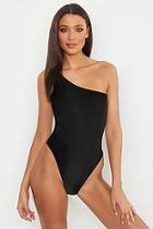 Boohoo Tall One Shoulder Swimsuit