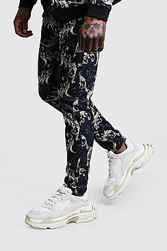 Boohoo Baroque Printed Joggers