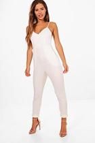 Boohoo Petite Alexia Strappy Cigarette Trouser Jumpsuit