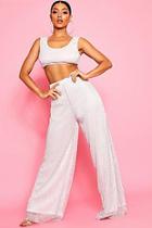 Boohoo Glitter Mesh Trouser