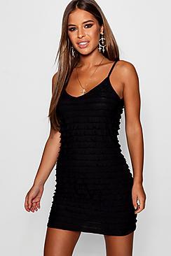 Boohoo Pettie Ruffle Cami Mini Dress
