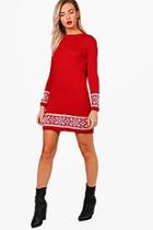 Boohoo Camilla Fairisle Christmas Jumper Dress