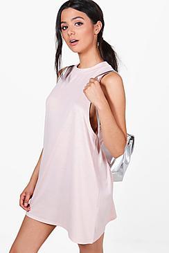 Boohoo Amelia High Neck Lounge Dress