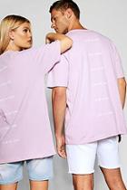 Boohoo Pride Love Is Back Print Loose Fit T Shirt