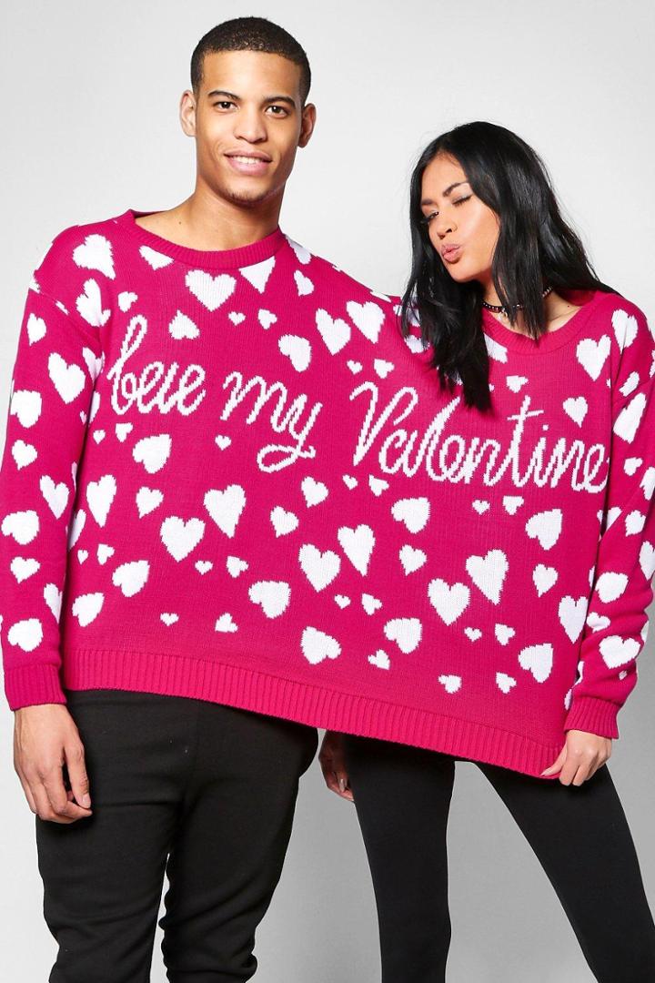 Boohoo Jasmine Bae My Valentine Twin Jumper Multi
