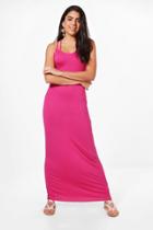 Boohoo Joan Multi Strap Maxi Dress Pink