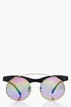 Boohoo Lacey Rainbow Lense Brow Bar Fashion Glasses