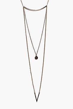 Boohoo Lacey Choker And Skinny Layered Necklace Set