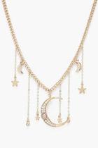 Boohoo Moon And Stars Charm Necklace