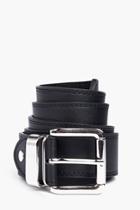 Boohoo Double Stitched Leather Lined Belt Black