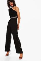 Boohoo Lola Pearl Trim Woven Trousers