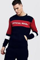 Boohoo Colour Block Man Official Sweater