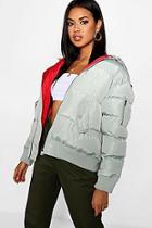Boohoo Reversible Hooded Bomber Jacket