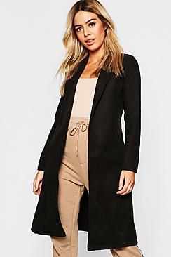 Boohoo Petite Shawl Collar Belted Coat