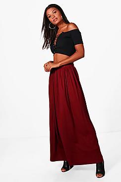 Boohoo Sophia Floor Sweeping Basic Maxi Skirt