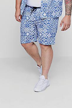Boohoo Big And Tall Drawstring Short