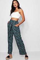 Boohoo Eliza Paisley Print Woven Harem Trousers