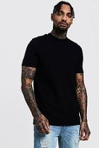 Boohoo Crew Neck Pique Extended Neck T-shirt
