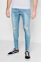 Boohoo Spray On Skinny Jeans With Ripped Knee