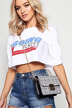 Boohoo Checked Cross Body