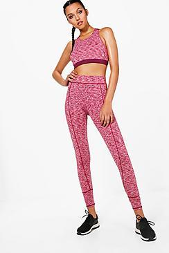 Boohoo Sadie Fit Spacedye High Waisted Contour Legging