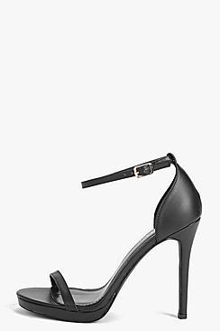Boohoo Elizabeth Single Platform Two Part Heels