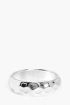Boohoo Texture Pinkie Ring Silver