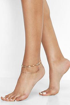 Boohoo Twist Chain Anklet Pack