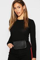 Boohoo All Over Faux Croc Belt Bags