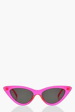 Boohoo Neon Cat Eye Sunglasses