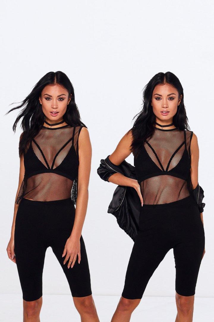Boohoo Maya 2 Pack Knee Length Jersey Leggings Black