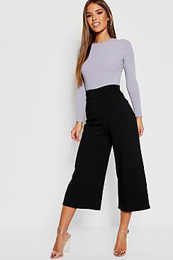 Boohoo Petite Jumbo Rib Culottes
