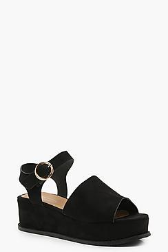 Boohoo Lucy Two Part Flatforms