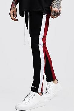Boohoo Colour Block Man Branded Joggers