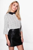 Boohoo Karina Contrast Collar Shirt