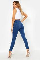 Boohoo All Sizes High Rise Distressed Stretch Jeggings