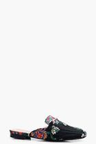 Boohoo Amelie Oriental Print Mule Loafers